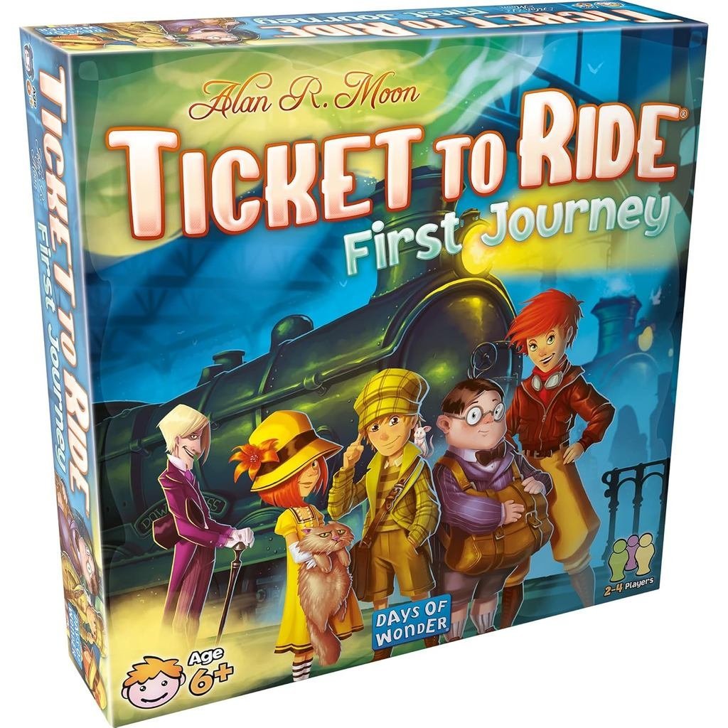 Asmodee Ticket to Ride First Journey Board Game - Vui nhộn và dễ dàng cho các nhà thám hiểm trẻ Trò 