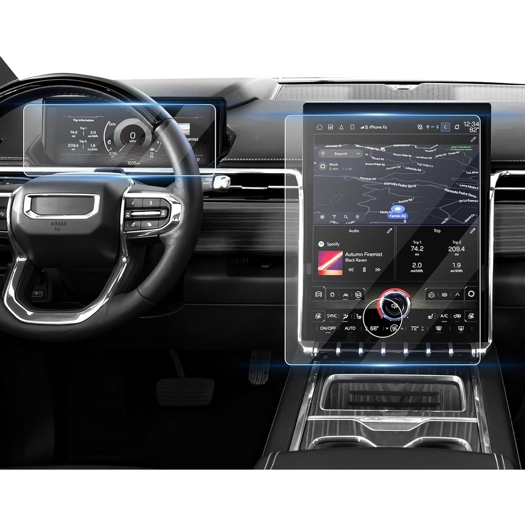 Bộ bảo vệ màn hình 2 gói cho 2024 2025 GMC Sierra (Độ cao / AT4 / Denali) / 2025 GMC Yukon 16.8 "Điề