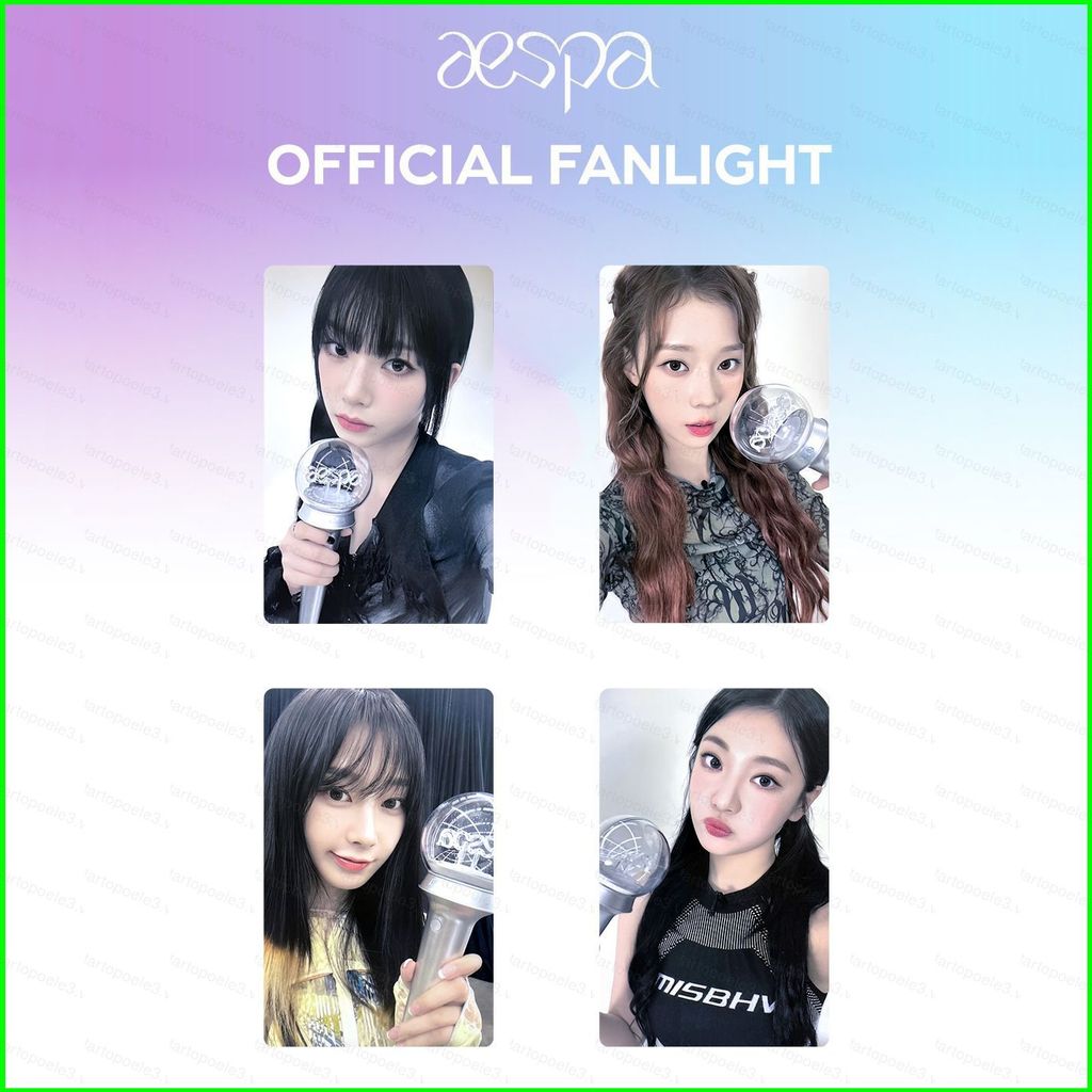 4 Cái / bộ AESPA Lightstick LOMO thẻ KARINA GISELLE WINTERNING