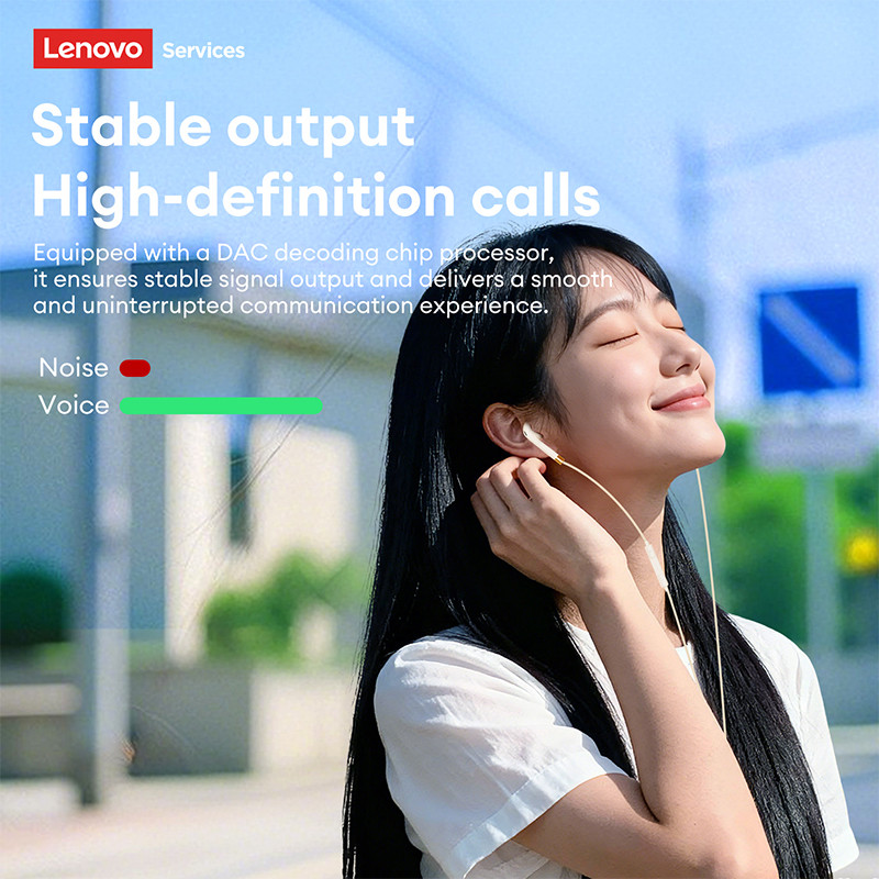 Tai nghe có dây Lenovo YF36 và tai nghe bán trong tai có phích cắm loại C 3,5 mm cộng với âm thanh nổi HiFi | BigBuy360 - bigbuy360.vn
