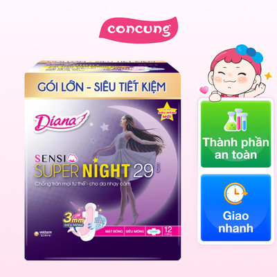 Băng vệ sinh ban đêm Sensi Supernight 29cm (12 miếng)