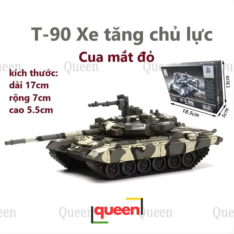 Mô Hình Xe Tăng T90 M1A2 Máy Bay Trực Thăng Lắp Ráp Quà Tặng Sưu Tầm Trang Trí Decor M18 QS