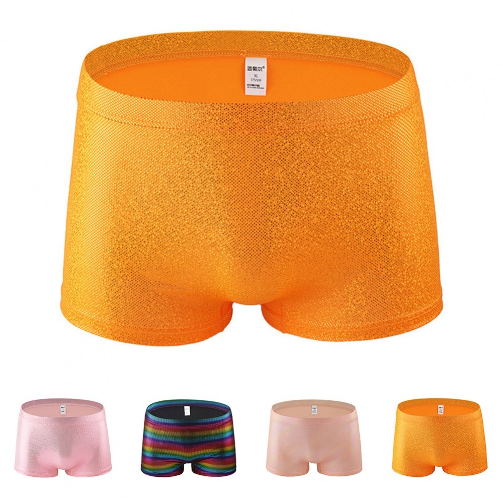 Quần lót nam vải nylon eo thấp, màu trơn, độ đàn hồi cao