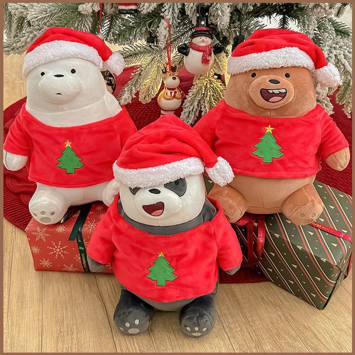 SY Giáng Sinh We Bare Bears Sang Trọng Búp Bê Quà Tặng Cho Bé Gái Trang Trí Nhà Xmas Grizzly Panda I