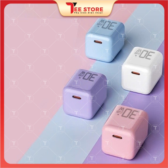 Củ sạc nhanh 30W mini, Cốc sạc nhanh Gan5 30W, Củ sạc nhanh Type C siêu nhỏ - CSIP30WGDM
