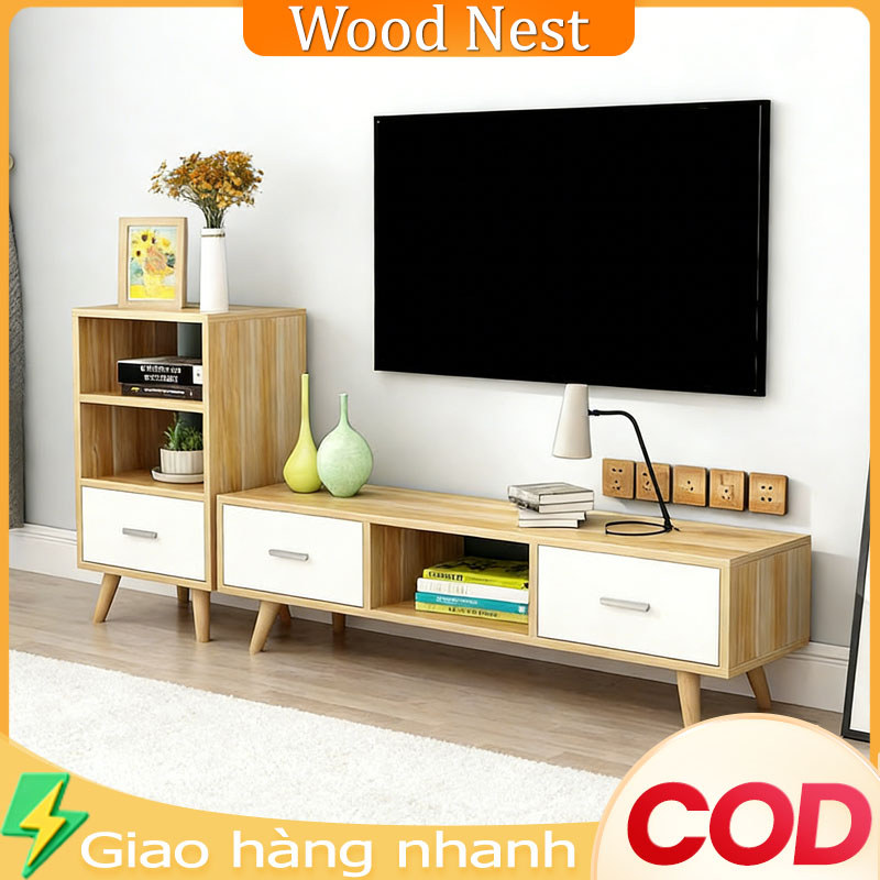 tủ đựng TV kệ tivi phòng khách kệ tivi gỗ sồi chịu được 300KG Tủ Tivi Để Sàn Nhà Chất Liệu Bằng Gỗ C