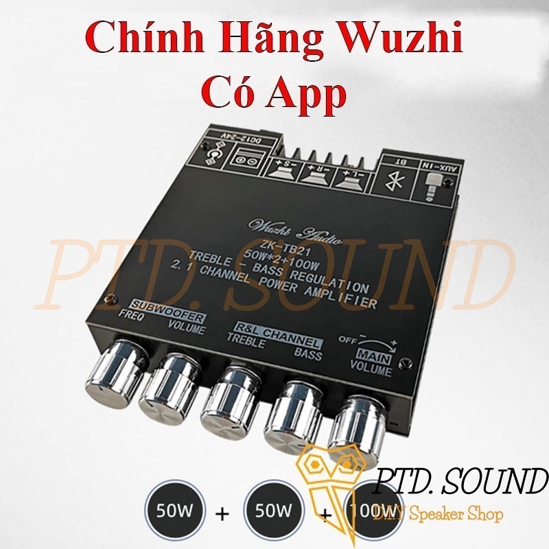171 ZK-TB21 ZK-MT21 Mạch khuếch đại âm thanh 2.1 50*50 + 100w bluetooth 5.0 Wuzhi mã TB21 MT21 từ PT