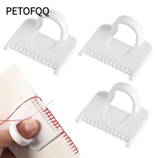 Mẫu may PETOFQQ, Đồng hồ đo khâu cạnh đa chức năng chống trượt, Đồng hồ đo kim Quilting Thước ngón tay để hoàn thiện đường may