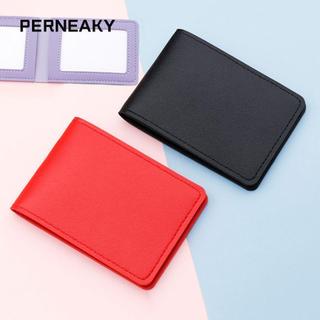 Hộp đựng thẻ ID PENEAKY Túi đựng thẻ da PU Giấy phép lái xe Hộp đựng thẻ tín dụng bằng da