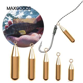 MAXGOODS 10 Chiếc Chì Câu Cá Bằng Đồng Giảm Trọng Lượng Vonfram Mài 3.5 / 5 / 7 / 10 / 12g Tách Chìm