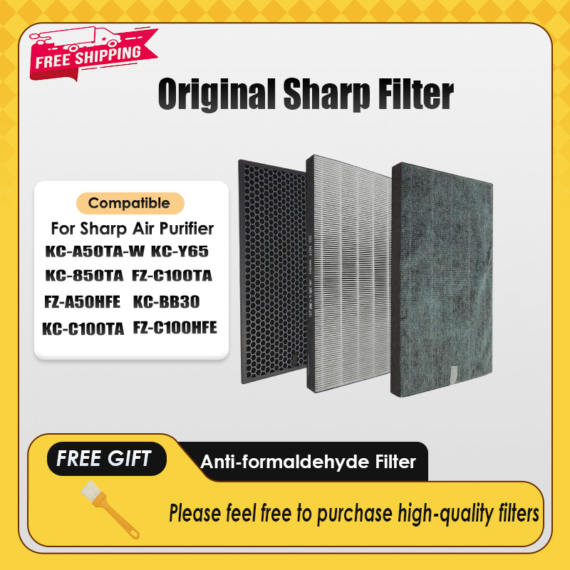 Bộ lọc sắc nét tương thích thay thế KC-A50TA-W KC-850TA KC-Y65 FZ-C100TA FZ-A50HFE HEPA & ActiveCarb