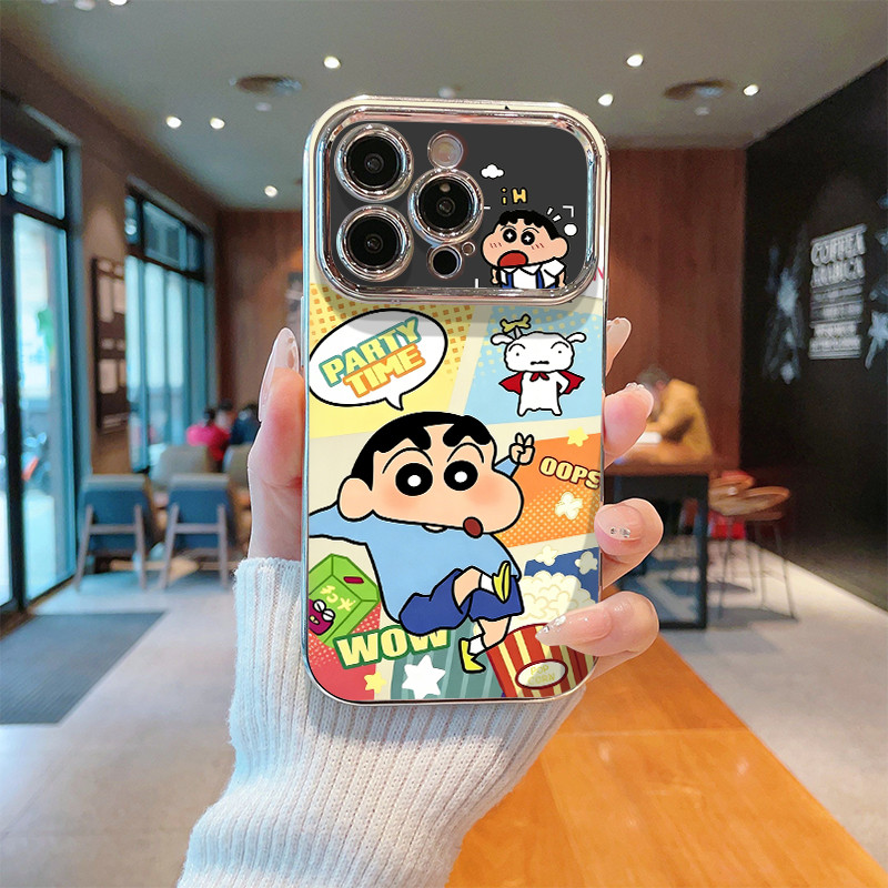 PremiumShell Ốp điện thoại hoạt hình Crayon Shin-chan tương thích với iPhone 11/13/14/15 Pro/16/17 P