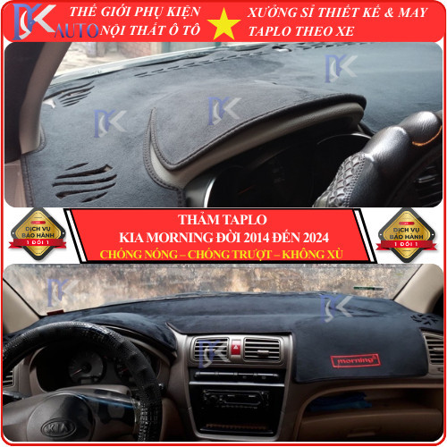 [Kia morning đời 2014 đến 2024] Thảm taplo ô tô