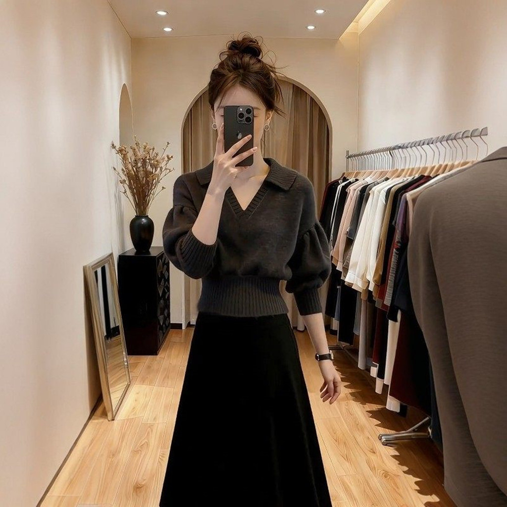 Áo Len Cổ Chữ V Sợi Dày Andy Velvet - Thời Trang Nữ