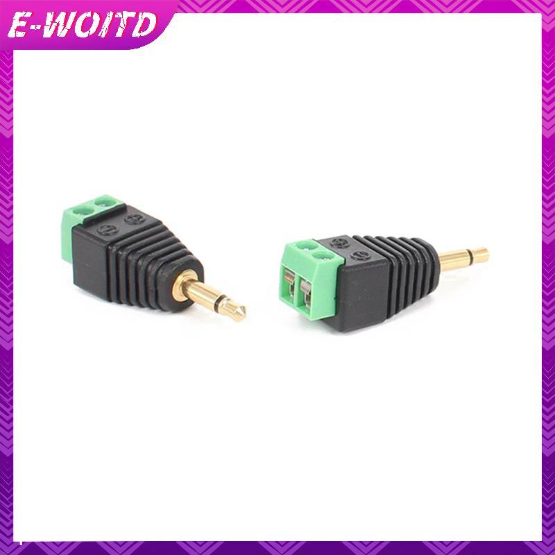E-WOITD 3.5mm Mono Male sang AV Vít Terminal Mono Ja Stereo Male Plug Audio Mono Channel Plug To Vít