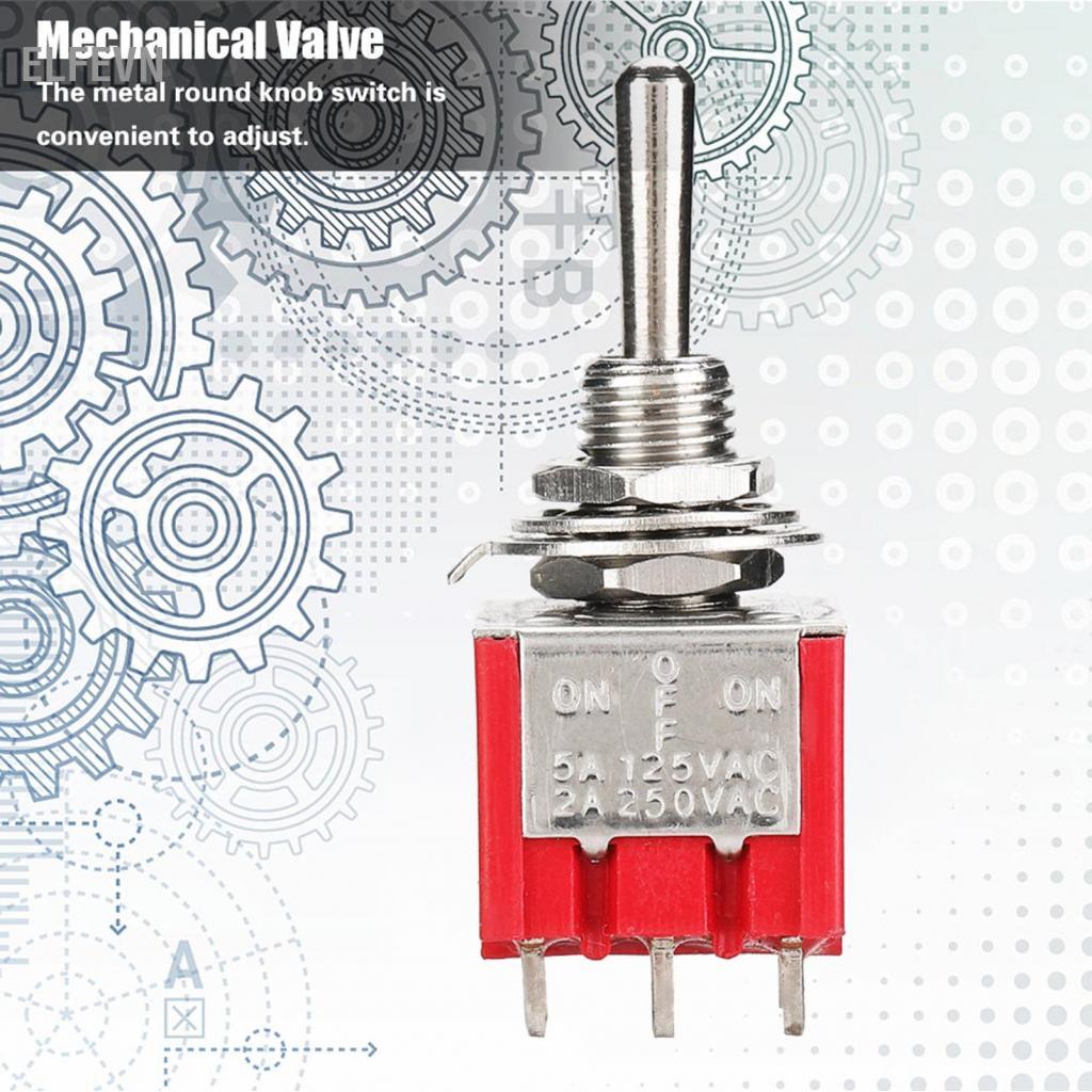 Elfevn 5 CHIẾC MTS-303 MiniToggle Switch 3PDT 9 Pin3 Vị Trí Bật Tắt bật