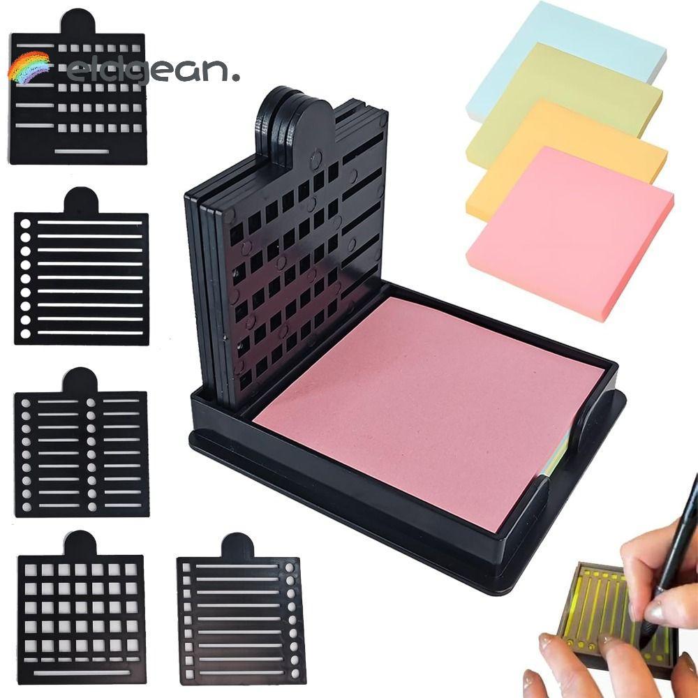 ELDGEAN Sticky Note Stencil, Sticky Note Organizer Dispenser Sticky Note Holder Set, Creative Note B