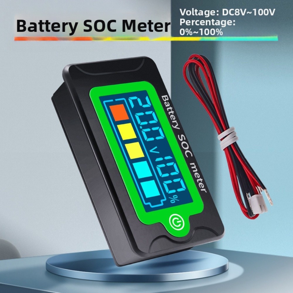 PZEM009 DC Battery Tester with Digital LCD Voltmeter and Splash Resistant Design