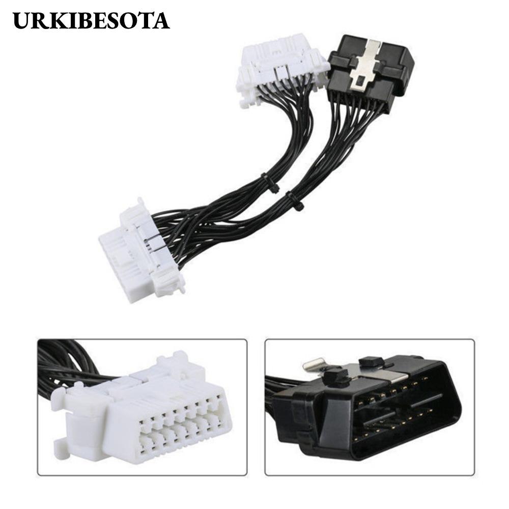 Cáp nối dài bộ chia Obd2 ô tô URKIBESOTA, Cáp nối dài từ một đầu đực sang hai đầu đực, Ổn định Obd2 