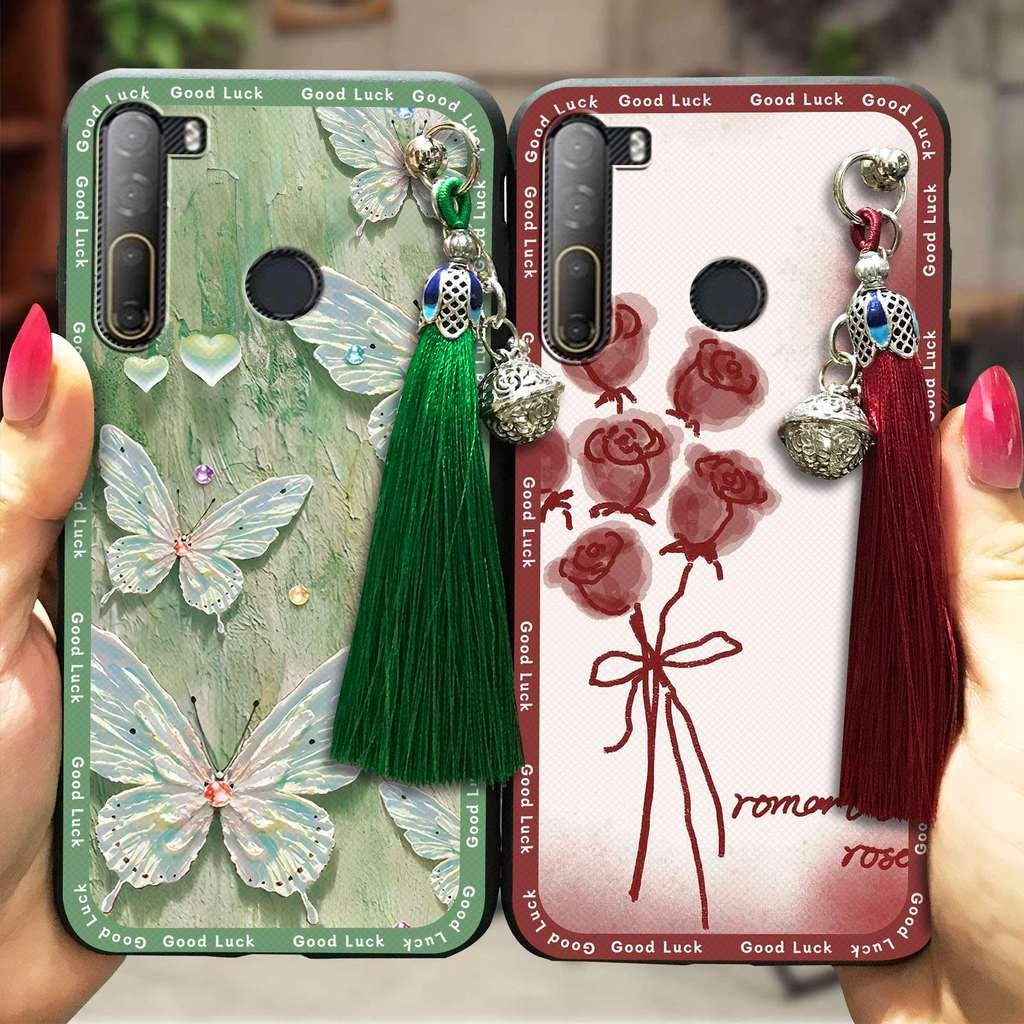 Ốp Điện Thoại Tua Rua Chuông Cho HTC Desire 20 Pro / D20 Pro Full Bọc Chống Sốc Dễ Thương Chống Bụi 