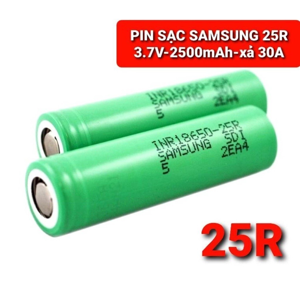 achun.vn - PIN SẠC SAMSUNG 18650 25R DÒNG XẢ CAO CHO MÁY CÔNG CỤ
