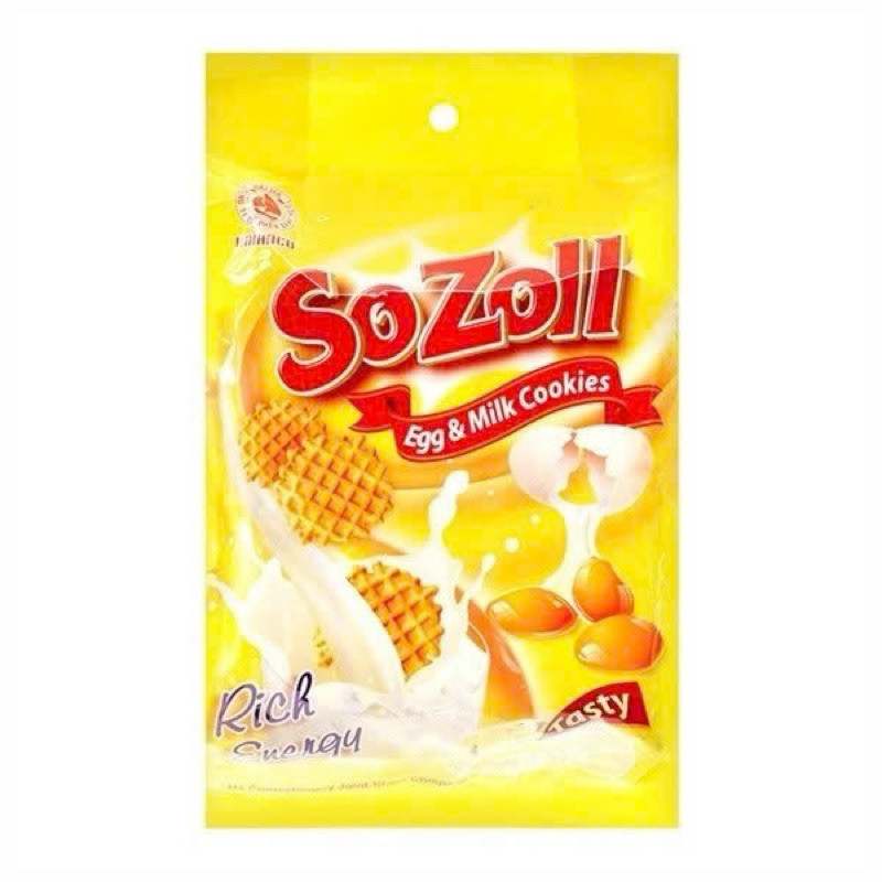 Bánh trứng giòn Sozoll Hải Hà Túi 256g, Bổ Sung DHA