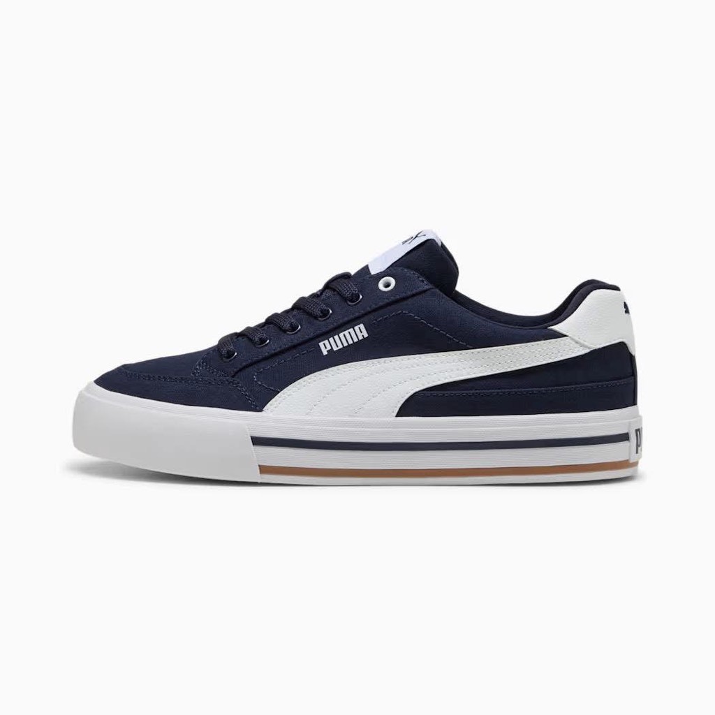 [Siêu Sale] Giày thể thao sneaker Puma Court Classic Vulcanised Formstrip Unisex Navy White - Xanh t