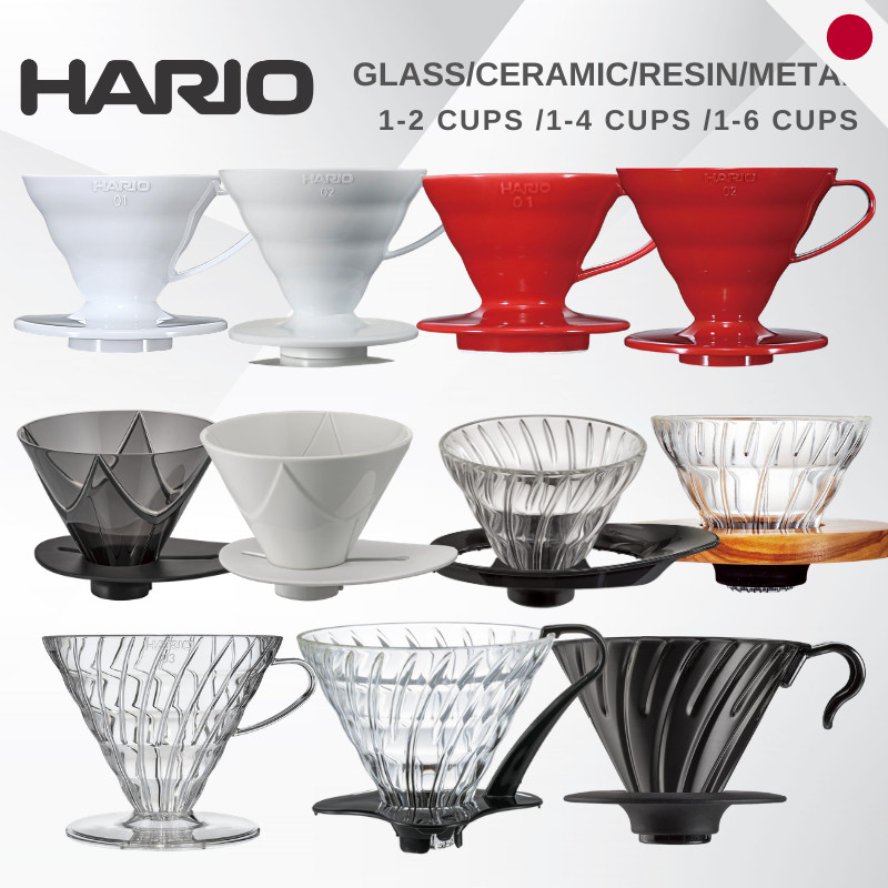 HARIO V60 & MUGEN Japan Coffee Dripper - Glass/Ceramic/Resin/Metal Cups/Cups/Cups)