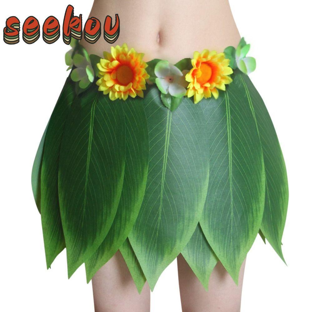 Váy lá cỏSeekBar đi biển và dự tiệc Hawaii, phù hợp với style boho