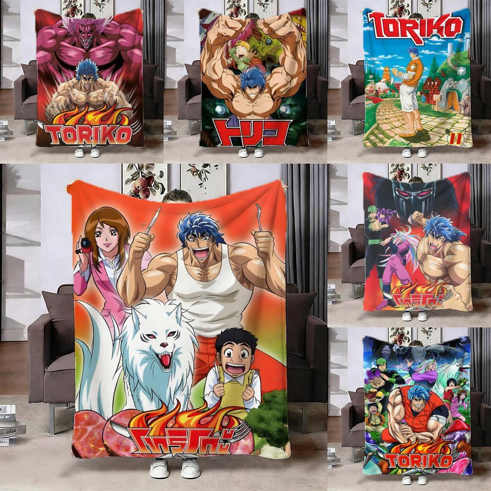 Toriko Ném Hai Mặt Cozy Flannel Ném Chăn Nhẹ Thân Thiện Với Da Ấm Áp Cho Giường Sofa Du Lịch Văn Phò