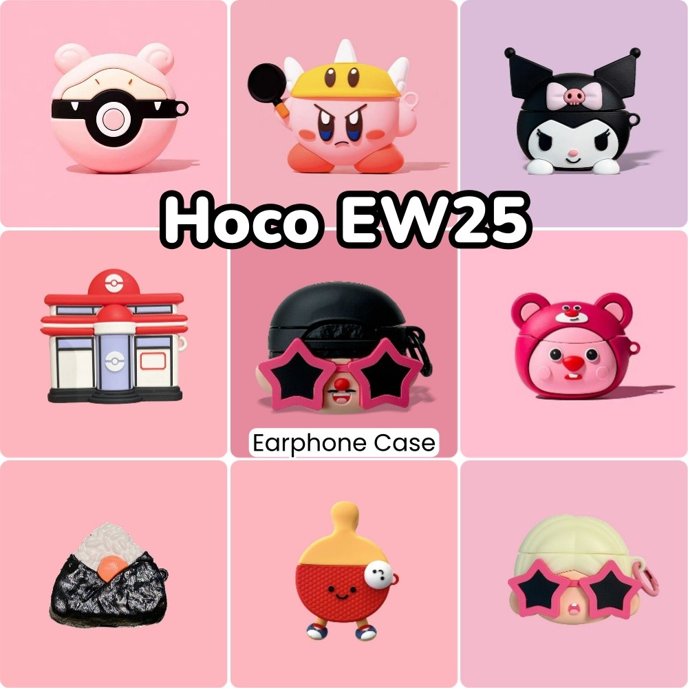 [Còn hàng] Dành cho vỏ Hoco EW25 Vỏ silicon mềm Vỏ tai nghe hoạt hình sáng tạo NO.7
