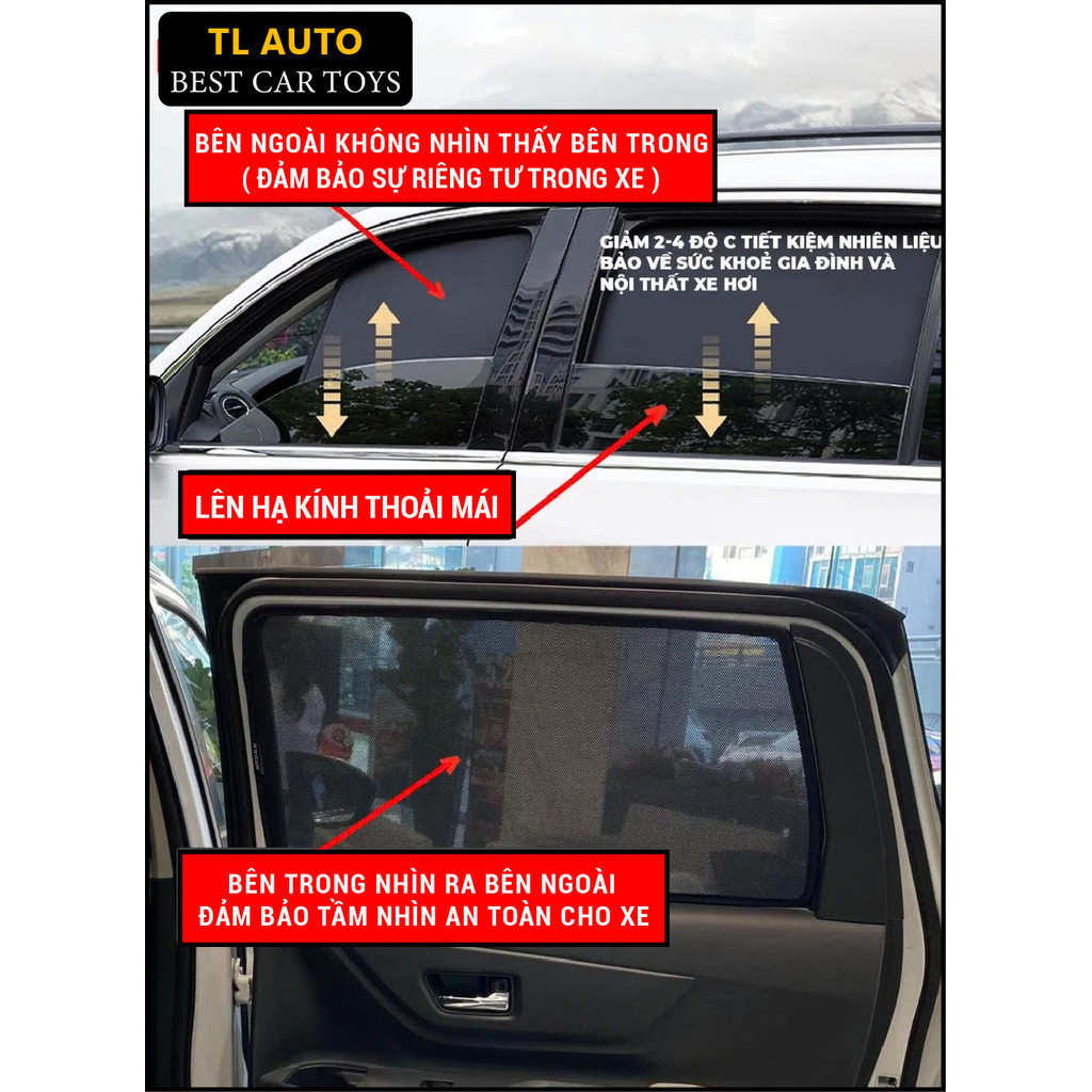 Rèm che nắng nam châm loại 1 xe VINFAST VF3, dày dặn chống tia UV, bảo hành 24 tháng TL Auto | BigBuy360 - bigbuy360.vn