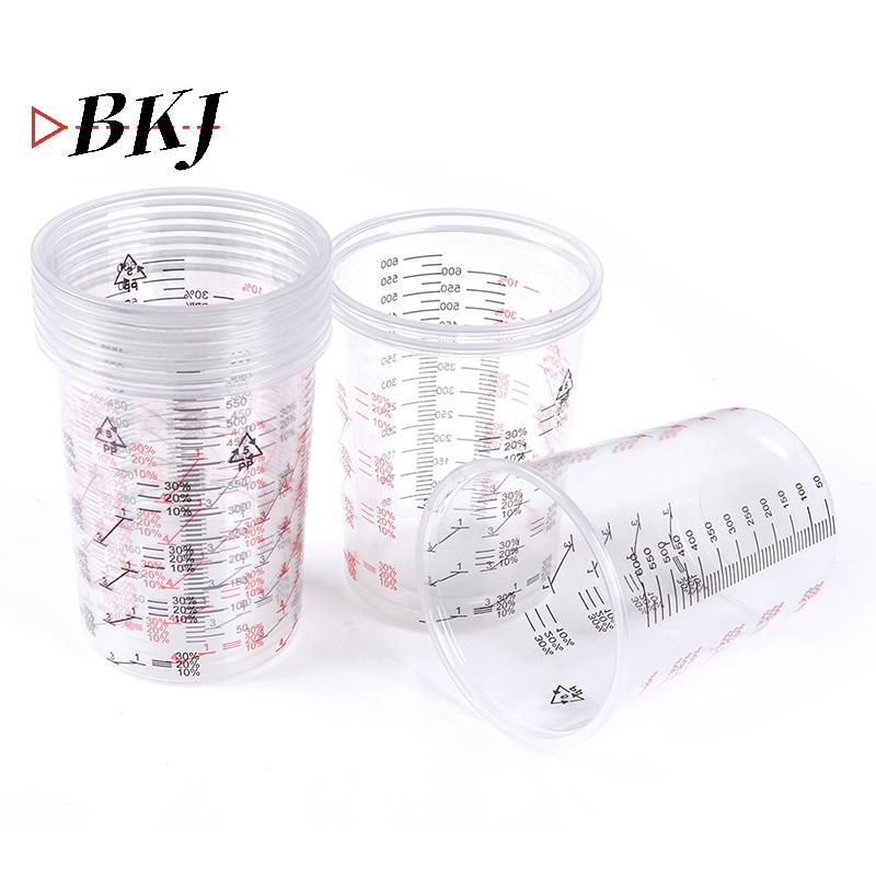 [KJ] 10 Chiếc Cốc Trộn Sơn Nhựa 600ml Nồi Trộn Sơn Cốc Hiệu Chỉnh [Mới]