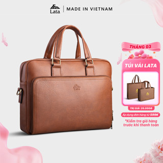 Cặp Công Sở Lata (Thời trang nam basic đựng laptop 13.3 inch - Cặp da CA32)