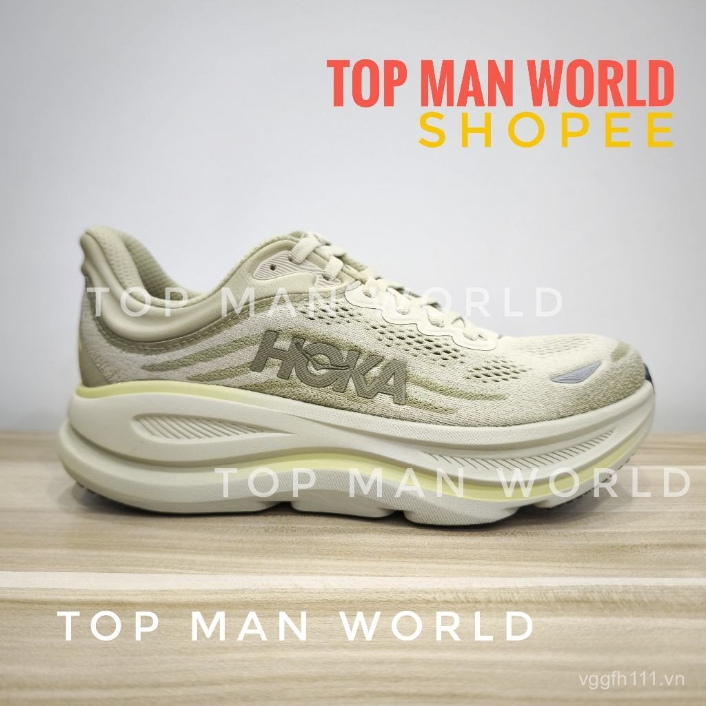 HOKA BONDI 9 nam Rộng (2E) / GRESSLAND OYSTER MUSHROOM / GIÀY RUNNING 56NJ