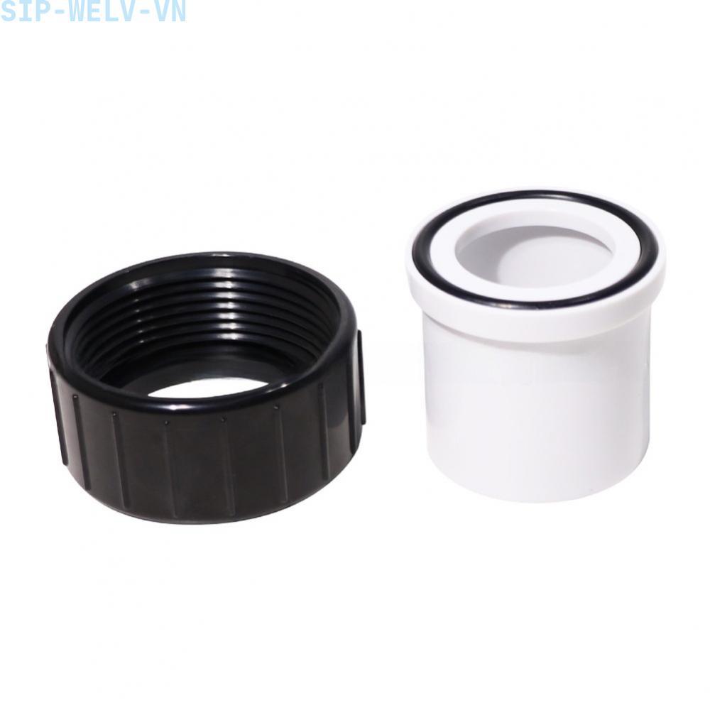 {WELV}1.5 Inch 350157 Pool Pump Filter Connector Kit ABS Black White Swimming Pool