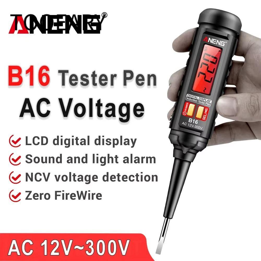 Bút kiểm tra điện áp CÔNG CỤ, Máy dò điện áp không tiếp xúc cảm biến thông minh, ANENG B16 12V-300V 