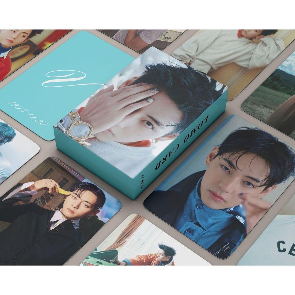 Trọn bộ 55 Lomo Card Taehyung BT S Lomo V 30 12 1995 Hologram