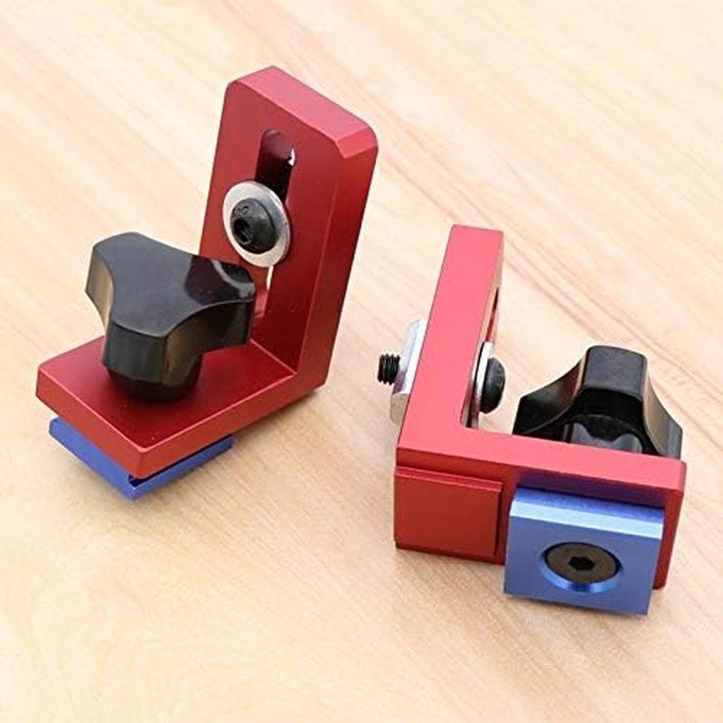 2 Chiếc Miter Track Stop T-track Trượt Chân Đế Cho T-Slot T-Track Chế Biến Gỗ DIY Dụng Cụ