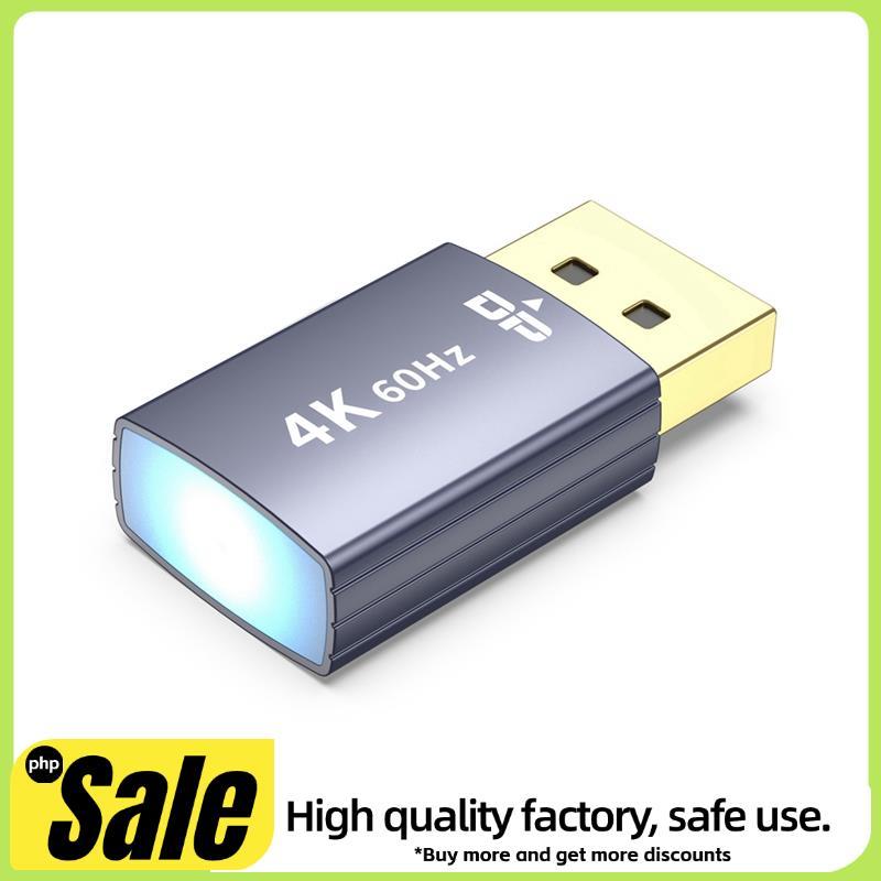 Displayport Màn hình ảo 4K DP Dummy Plug Display Emulator Headless Ghost EDID Emulator Xám