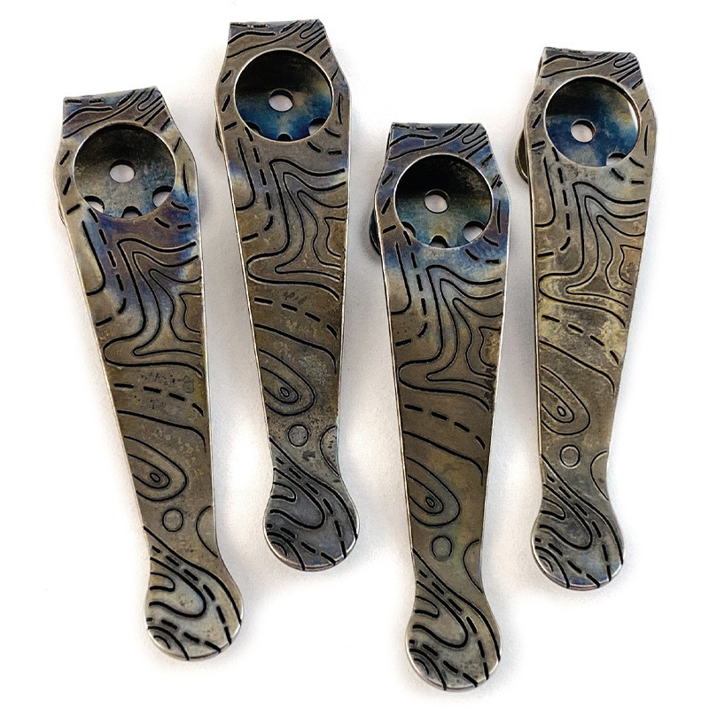 Kẹp titan handmade tùy chỉnh dành cho dao Spyderco