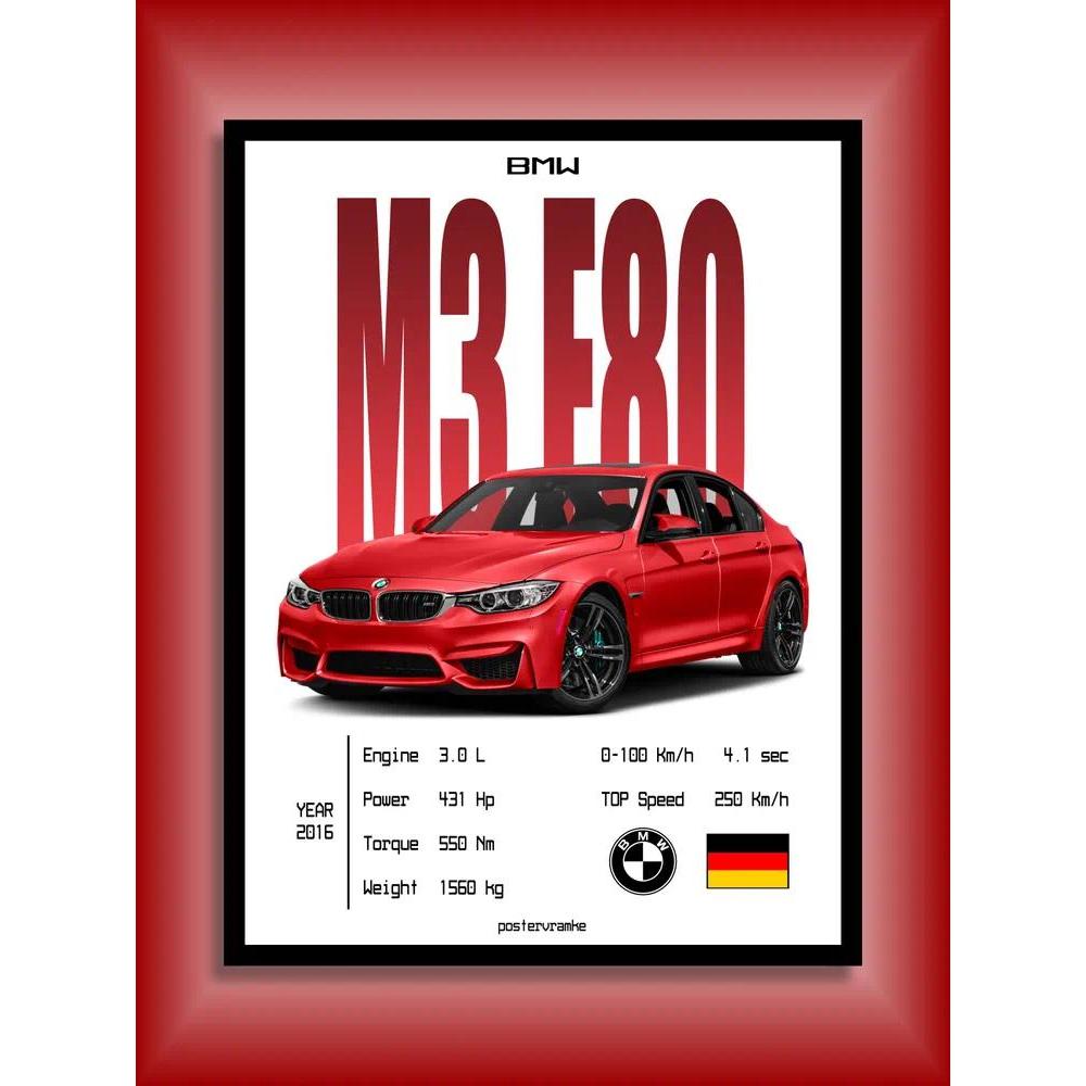 Poster ô tô vải 1 mảnh BMW M3 F80