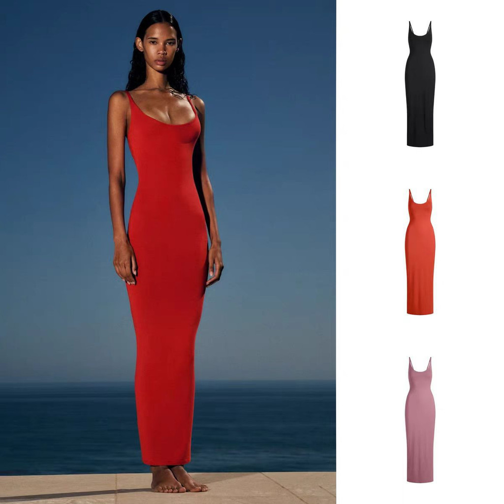 Skims Round-neck strapless long dress SMOOTHLAYERSSCOOPNECKLONG