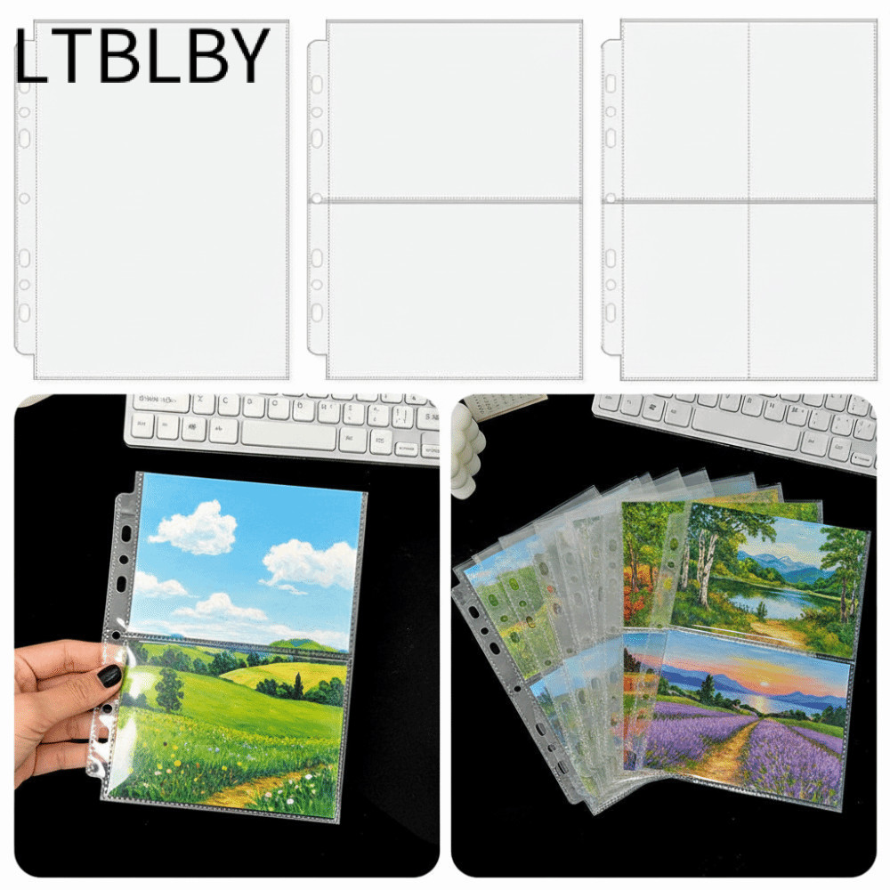 LTBLBY 10 Cái Kpop Photocard Binder Tờ, DIY Nhiều Túi A5 Kpop Photocard Binder, Thời Trang PP Bảo Vệ