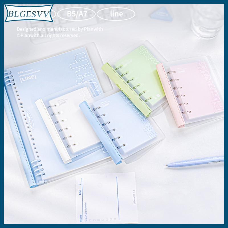 Blg Refill Able Notebook A7 Size Planner Notebook với giấy thân thiện với trang có thể tháo rời