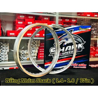 Niềng Nhôm SHARK CÁ MẬP ( Size : 1.4 1.6 x 17in / Màu BẠC ) Gắn Được Cho Nhiều Loại Xe ,Đúng Hàng Thailand >>>>