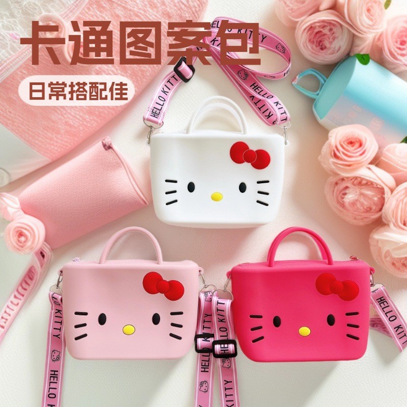 Túi xách dễ thương barbie barbie Túi đeo vai Túi xách trẻ em Túi xách nữ hợp thời trang Túi silicon 