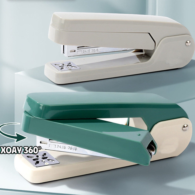 Ghim Bấm Giấy Cao Cấp Đa Dụng, Bấm Giấy Và Dập Ghim Tài Liệu Nhờ Khả Năng Xoay 360 Độ