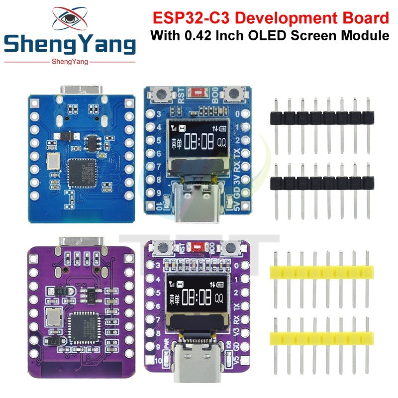 Bảng phát triển OLED ESP32-C3 với mô-đun OLED 0,42 Inch Wifi + Bảng phát triển Bluetooth ESP32