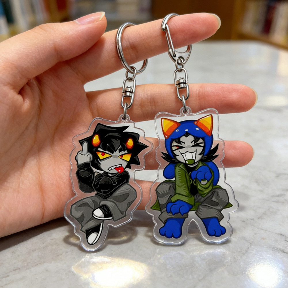 Cartoon Homestuck Keychain Dave Strider Karkat Vantas Dirk Strider Jake English John Egbert Vriska S